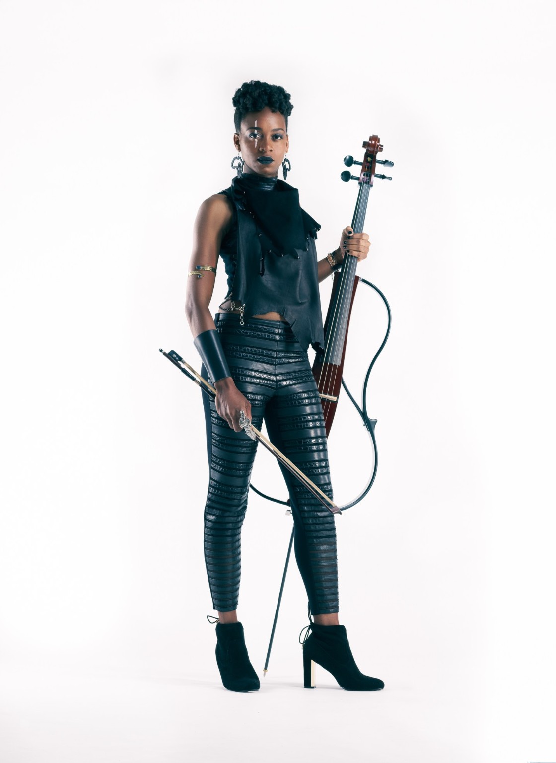 Ayanna Witter-Johnson standing with her cello